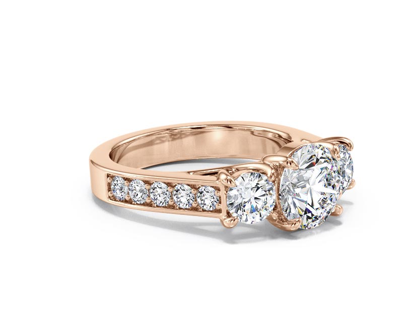 3.44ct AGI Lab-Created Diamond D/VVS2 Round Cut 14K Gold Vintage Engagement Ring - Picture 16 of 50