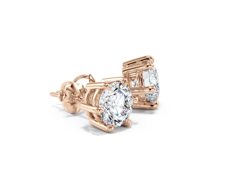 1.50 Carat Lab-Created Diamond D/VVS2 Round Cut 14K Gold 6-Prong Stud Earrings - Picture 20 of 54