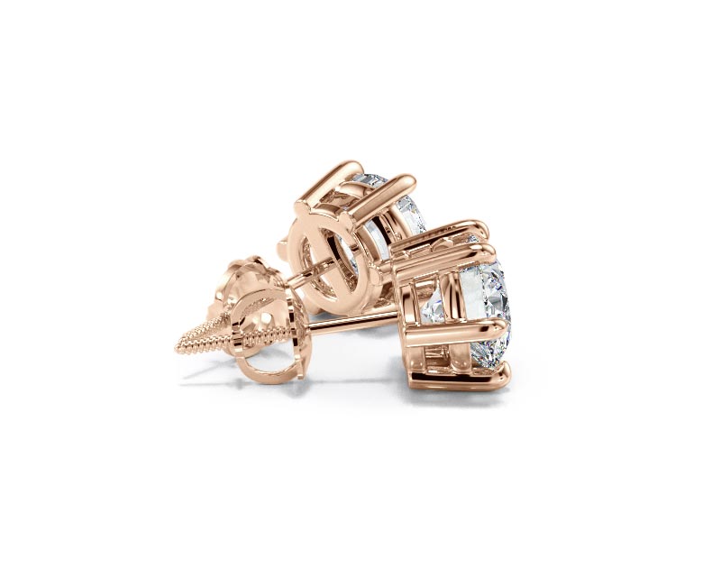 1.50 Carat Lab-Created Diamond D/VVS2 Round Cut 14K Gold 6-Prong Stud Earrings - Picture 21 of 54