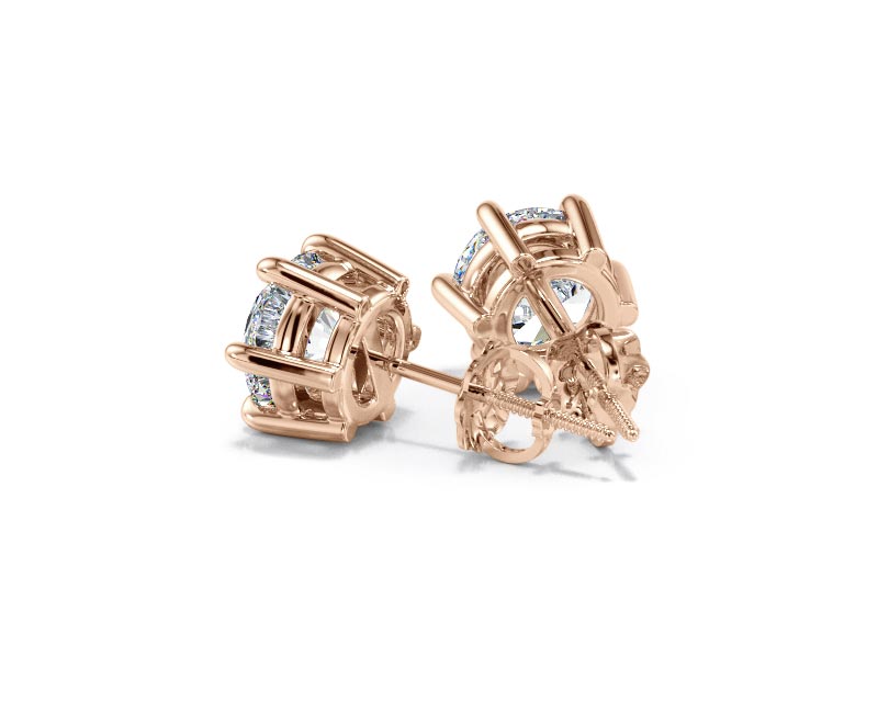 1.50 Carat Lab-Created Diamond D/VVS2 Round Cut 14K Gold 6-Prong Stud Earrings - Picture 23 of 54