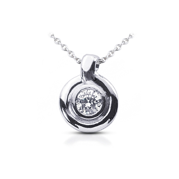 3/4 CT G SI1 Round Cut Earth Mined Certified Diamond 14k Gold Solitaire Pendant