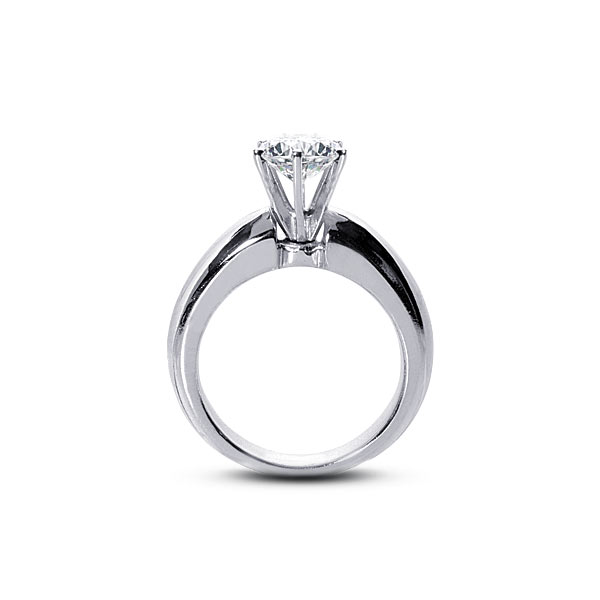 0.73ct H VS2 Round Natural Diamond Platinum Classic Solitaire Engagement Ring - Picture 3 of 7