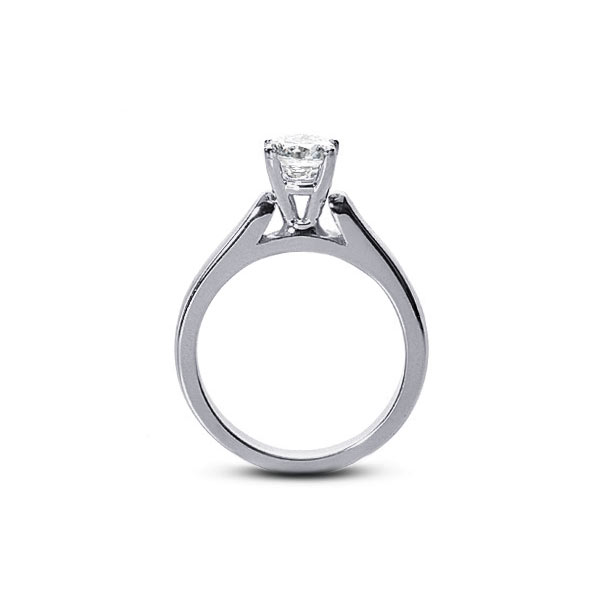 3ct F SI1 Round Earth Mined Certified Diamond 950 PL. Solitaire Engagement Ring - Picture 1 of 6
