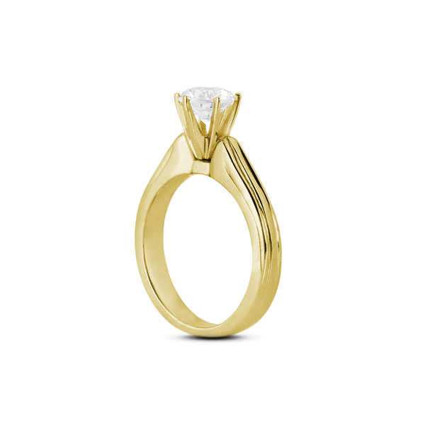 1.05ct D VS2 Round Natural Diamond Yellow Gold Vintage Solitaire Engagement Ring - Picture 6 of 9